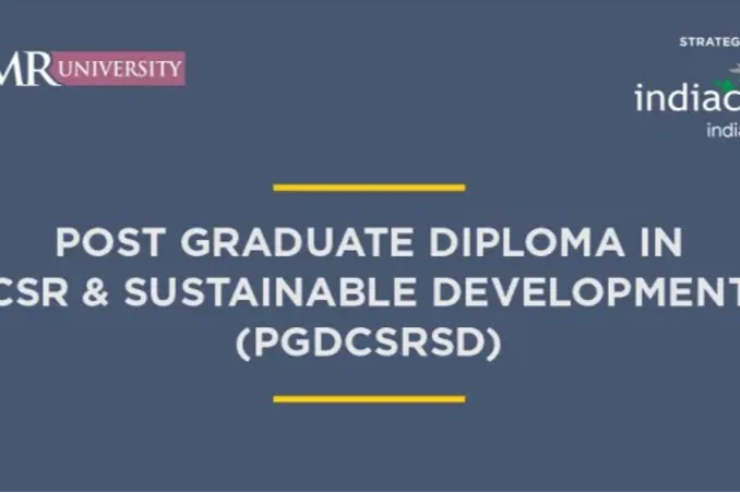 IIHMR University – India CSR Announce Post-Graduate Diploma Programme in CSR and Sustainable Development